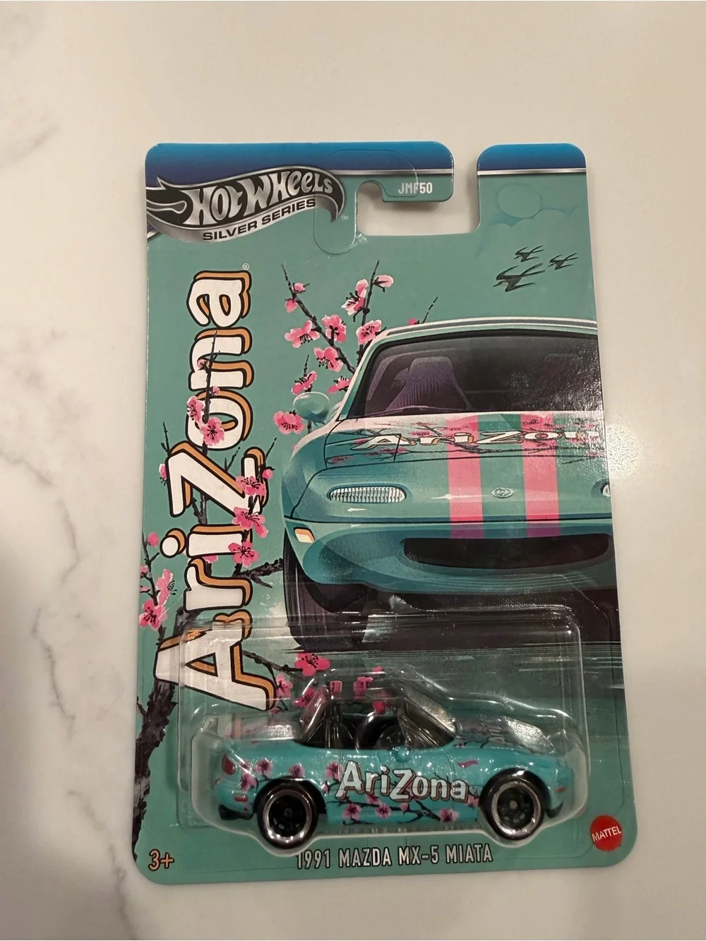 Hot Wheels Arizona Turquoise 1991 Mazda MX-5 Miata Toy Car